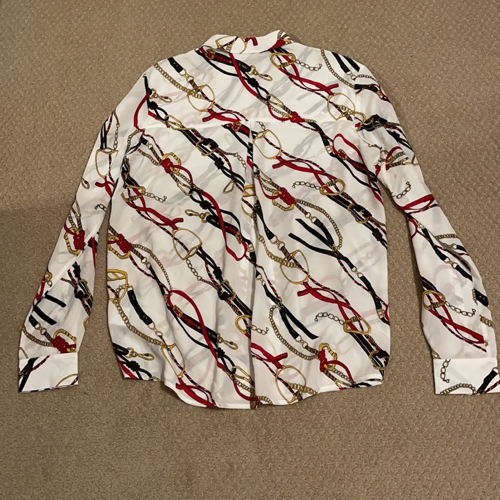 & other stories equestrian belt silk shirt - Picture 5 of 6
